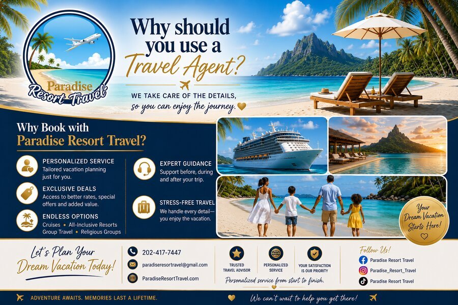 Why should you use a travel agent? Paradise Resort Travel